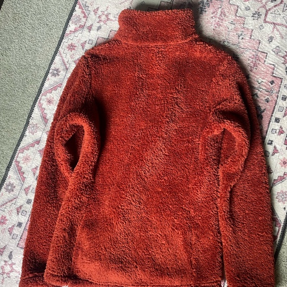 Patagonia Burnt Orange Fleece Quarter-Zip Pullover - Picture 5 of 6